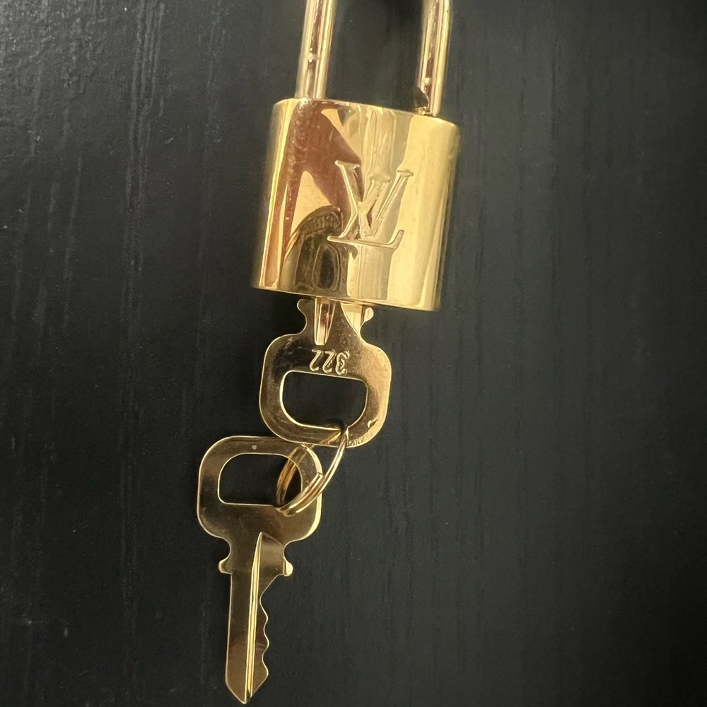 Louis Vuitton Gold Padlock with Keys